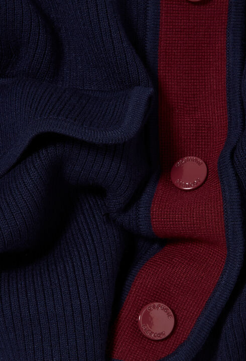 Zweifarbiger, dicker Cardigan