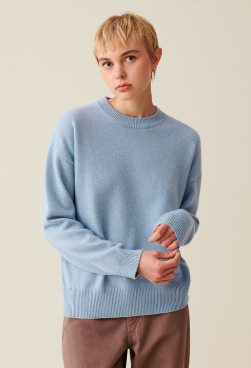 Kaschmirpullover mit CP-Stickerei