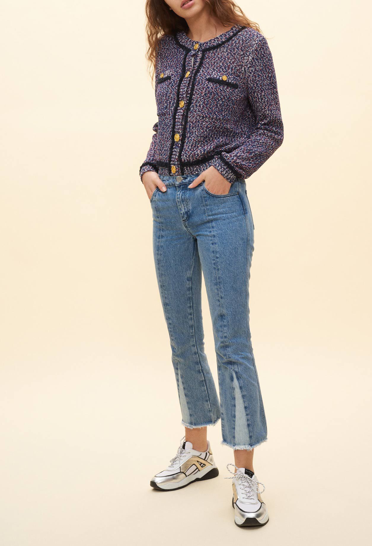 Melierter Cardigan