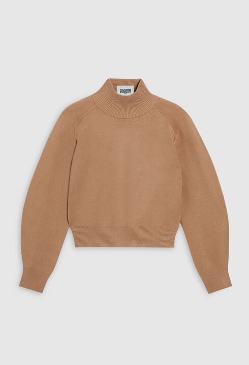 Langärmeliger Pullover, beige