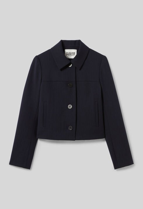 Kastenjacke Marineblau