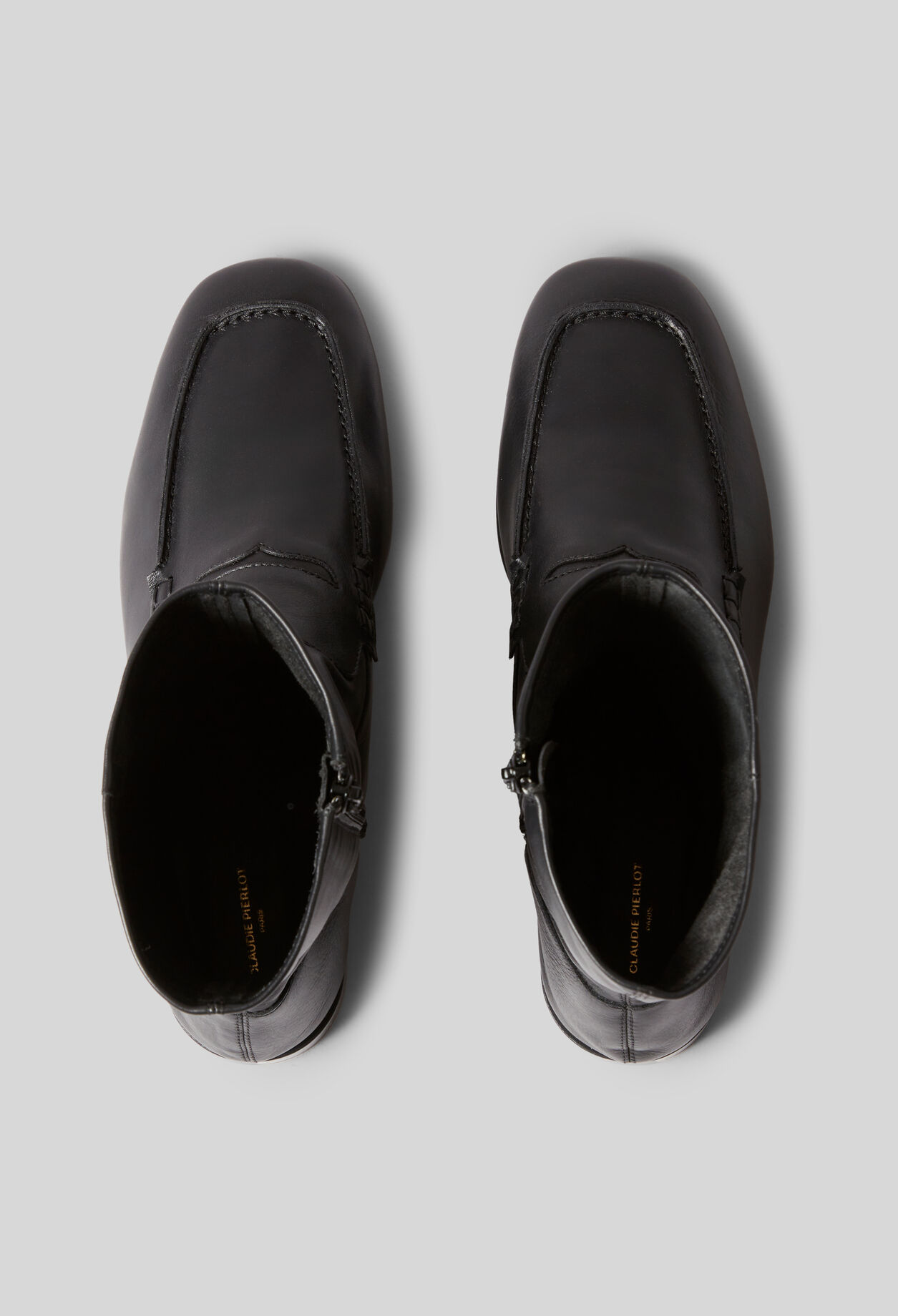 Mokassin-Stiefeletten aus Leder