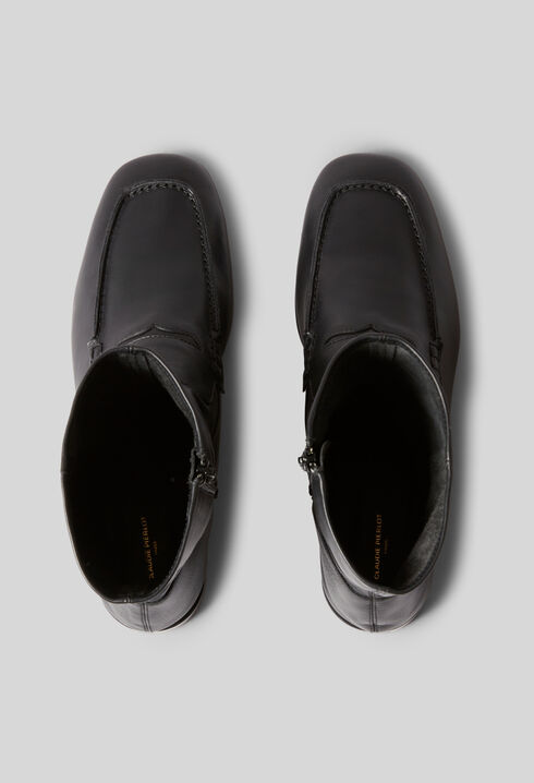 Mokassin-Stiefeletten aus Leder