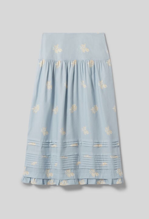 Midi-Rock mit Blumenmuster