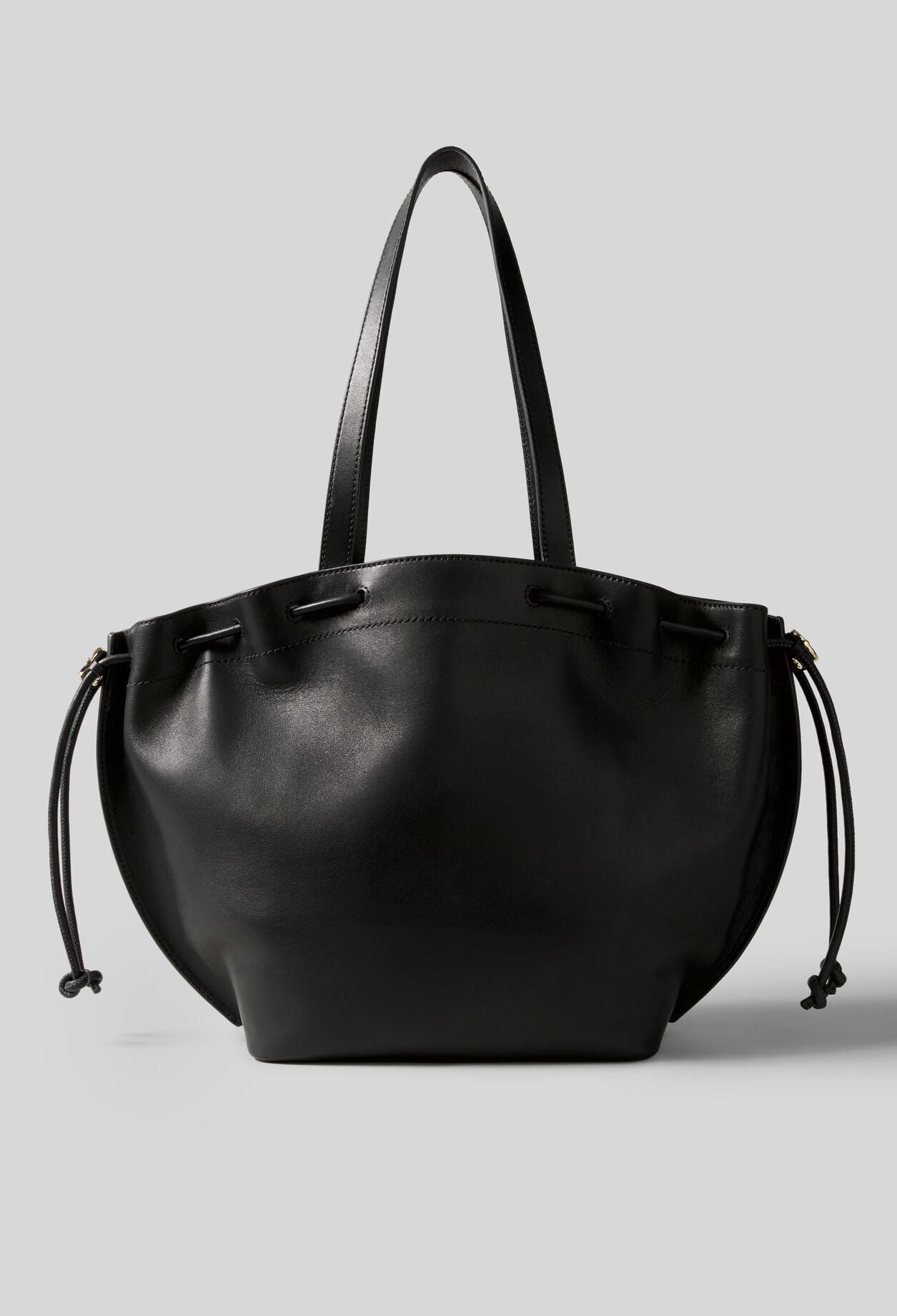 Glattleder-Shopper Goldlogo