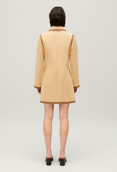 Kurzes Schnürkleid Beige