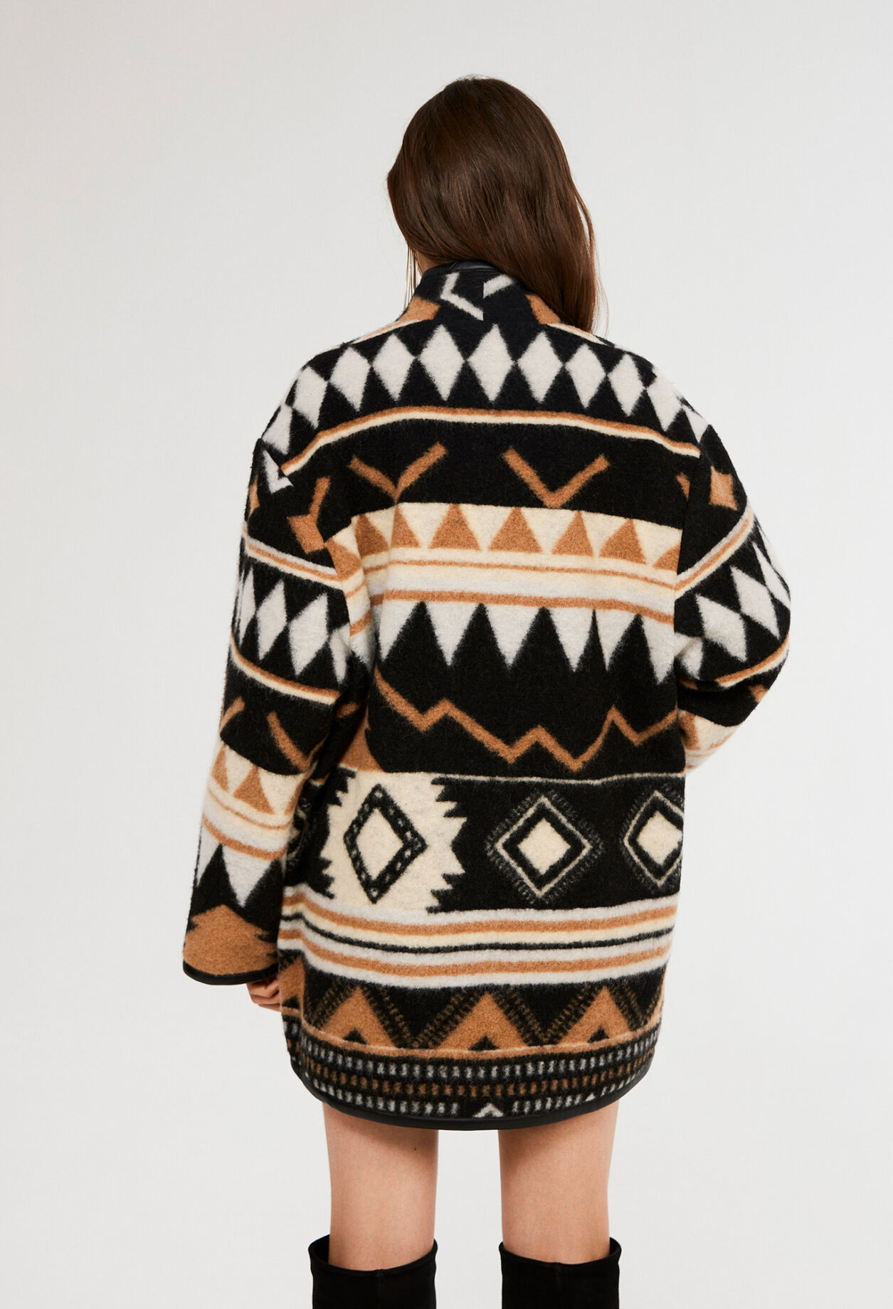 Wollmantel mit Muster