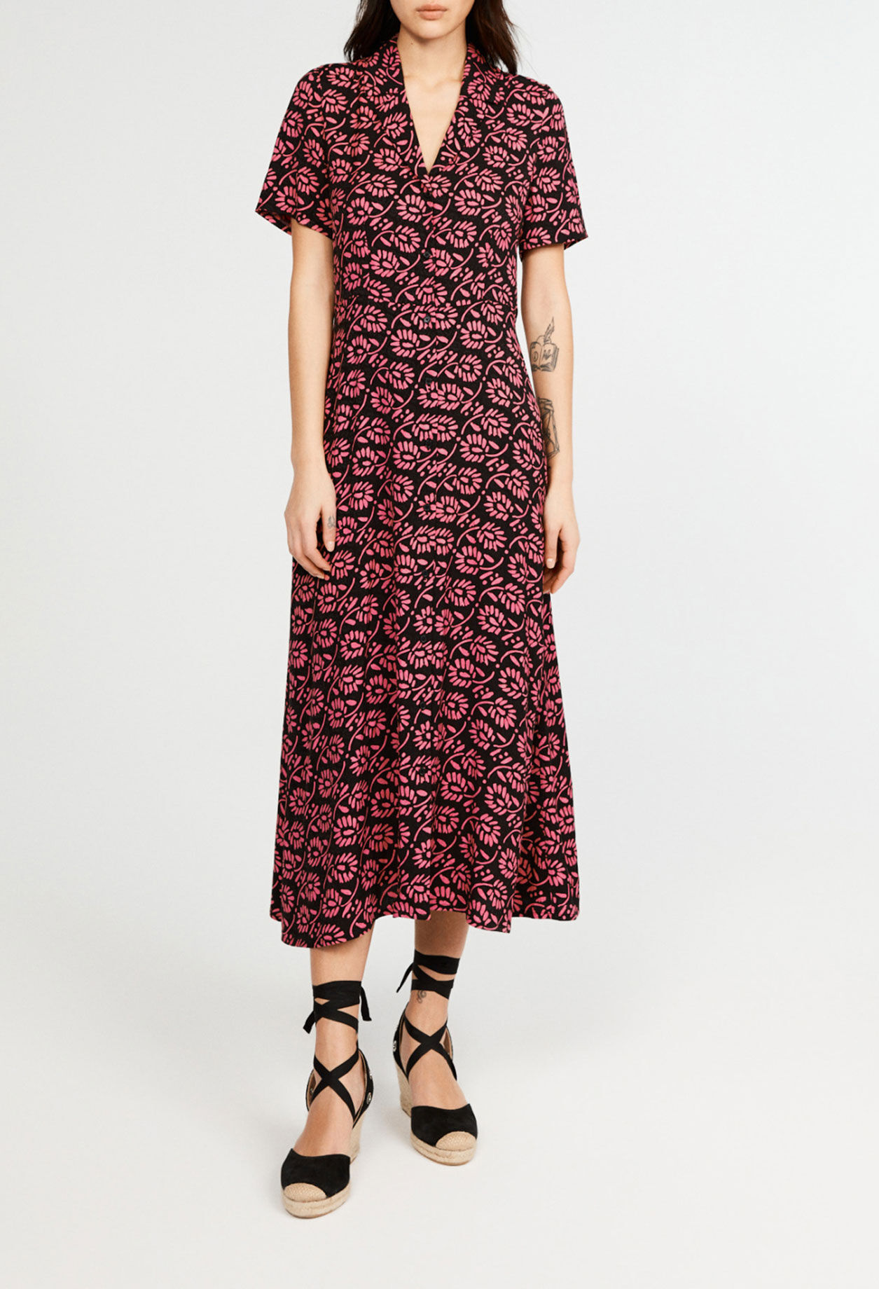 Langes Hemdblusenkleid