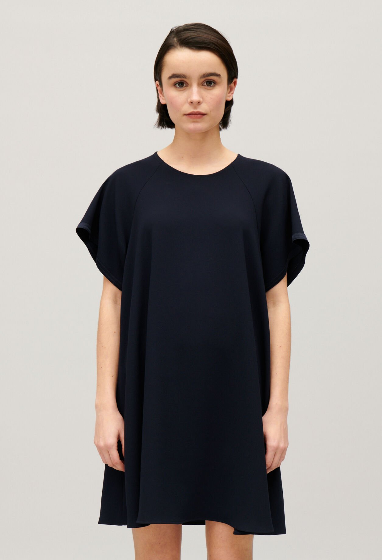 Kurzes Babydoll-Kleid Marineblau