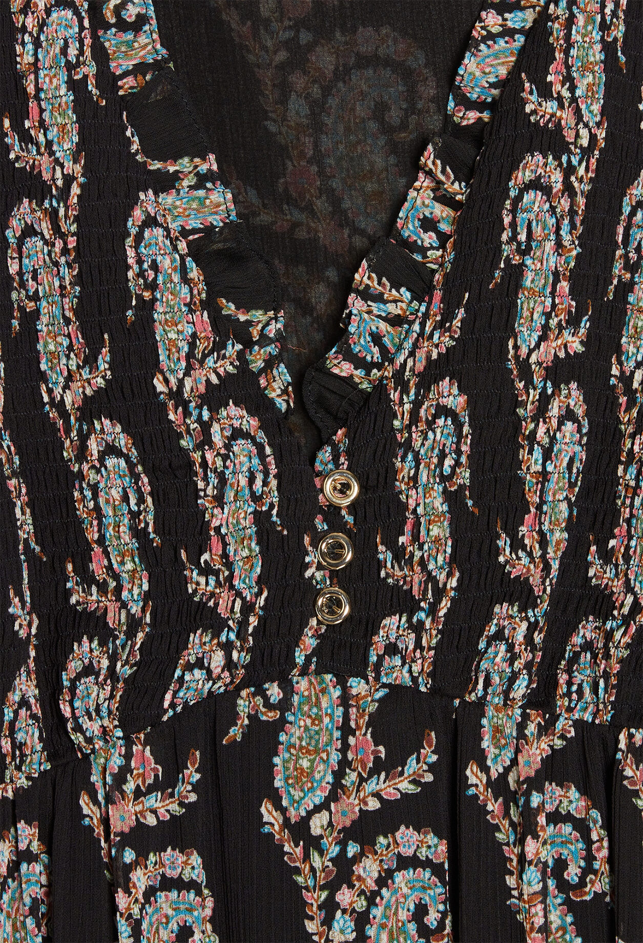 Kurzes Kleid mit Paisley-Print