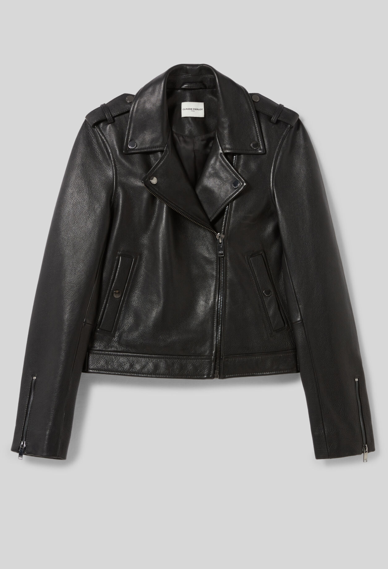 Jacke aus genarbtem Leder 