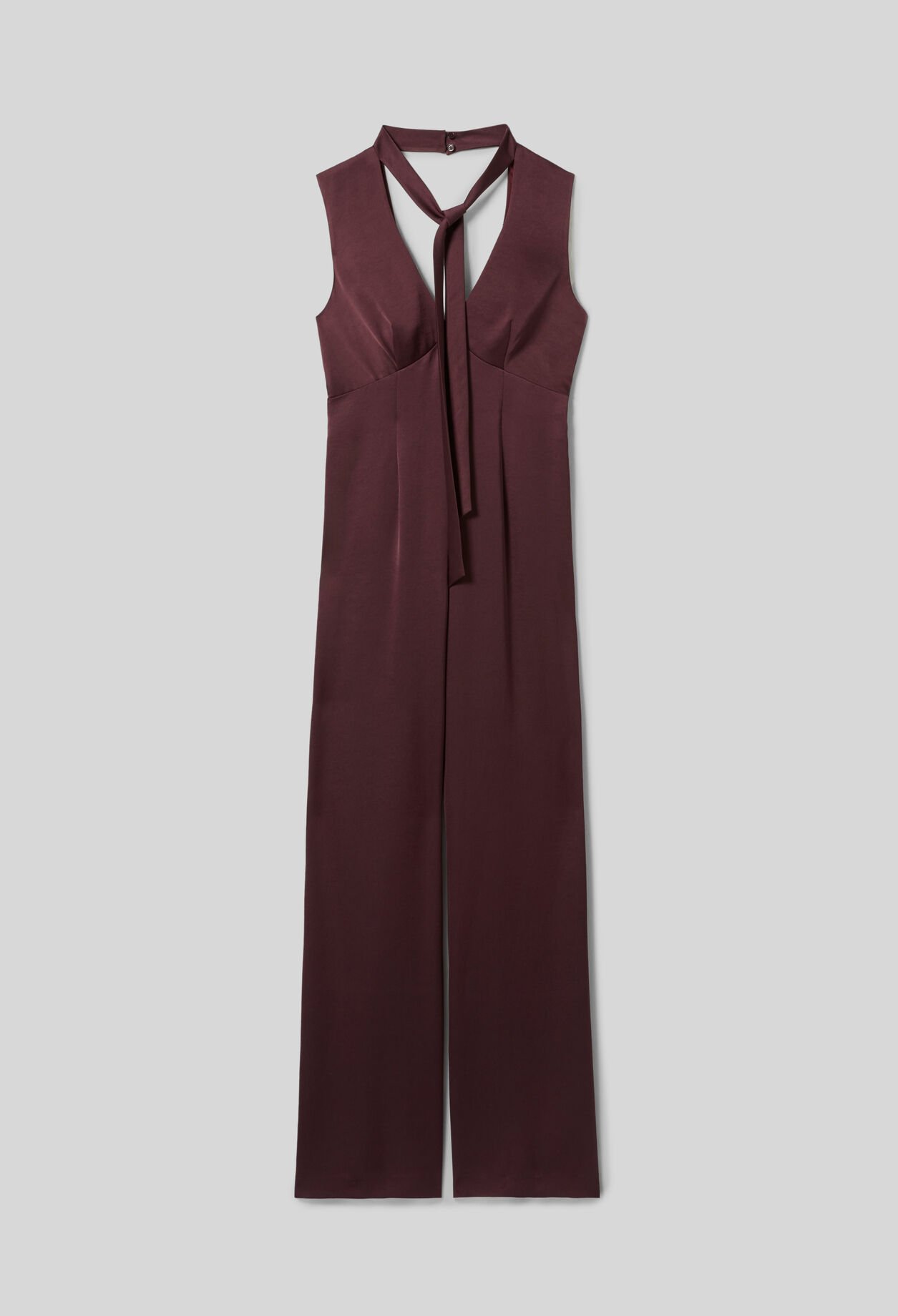 Fließender Satin-Jumpsuit