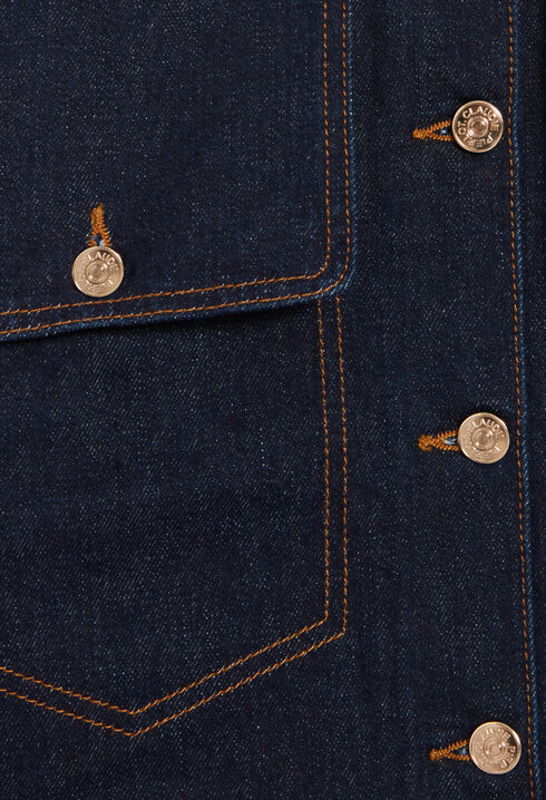 Blaue Raw-Jeansjacke