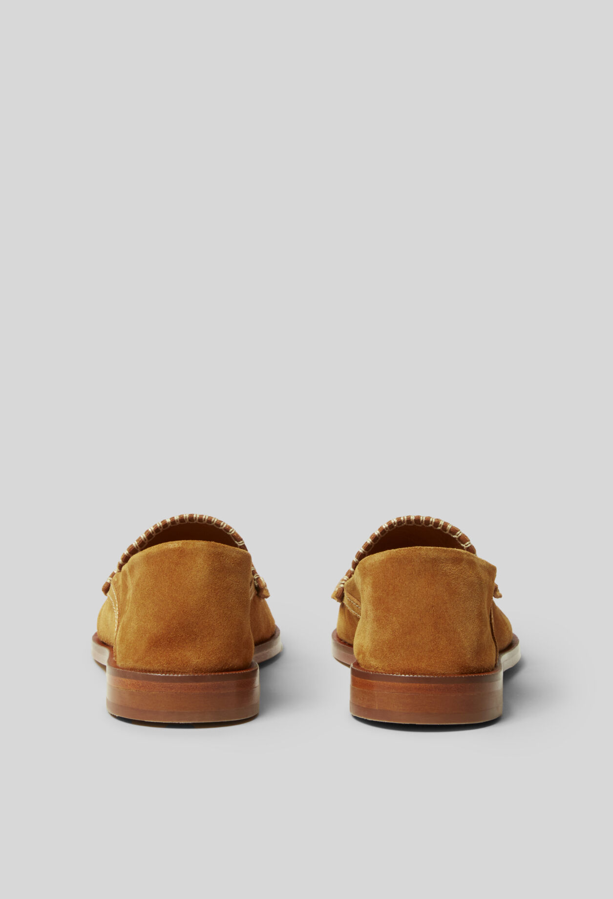 Wildleder-Mules mit Monogramm