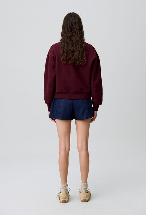 Baumwoll-Sweatshirt mit Kragen