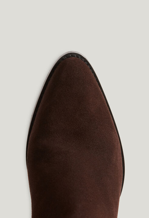 Schokoladenbraune Wildleder-Stiefeletten
