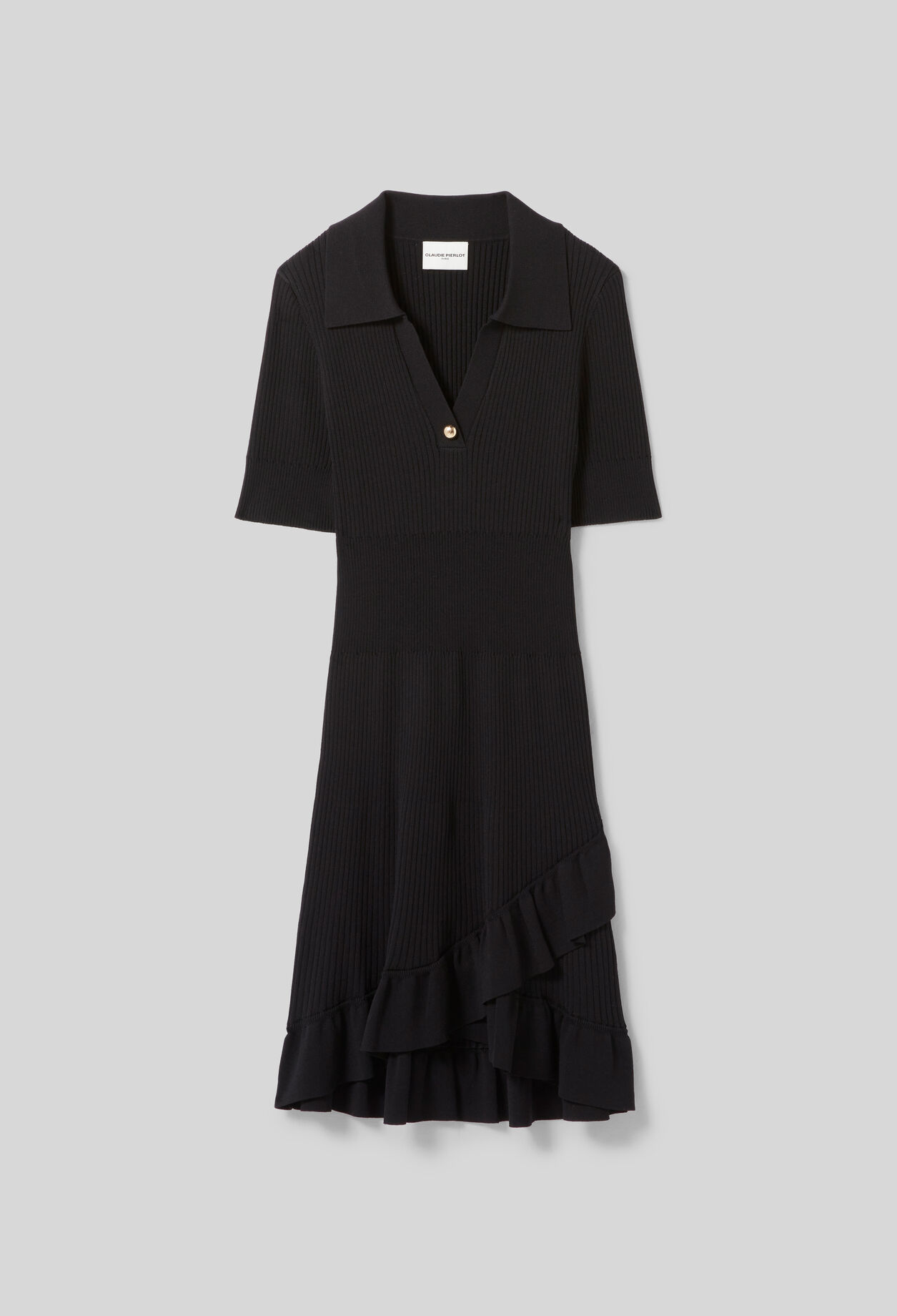 Strickkleid mit Hemdkragen