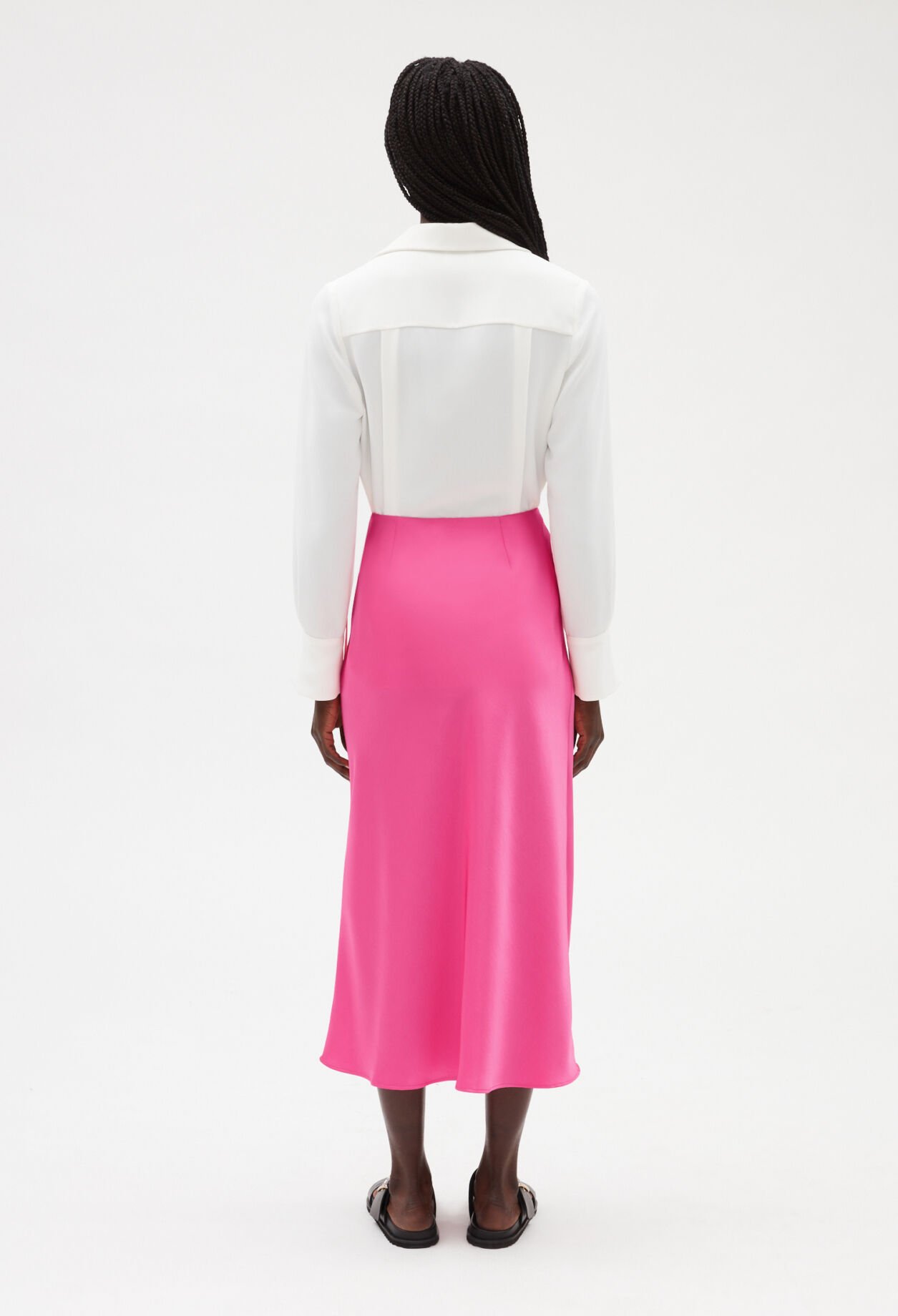 Halblanger Rock zum Binden, rosa