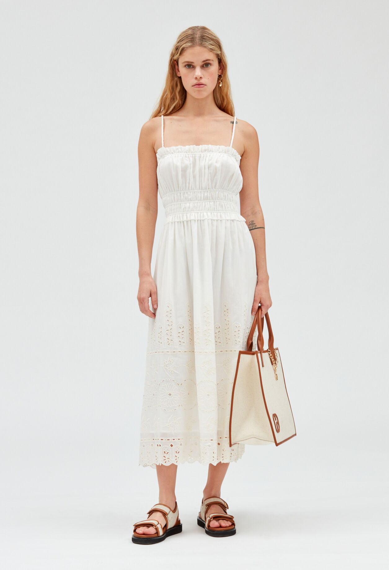 Midikleid, ecru
