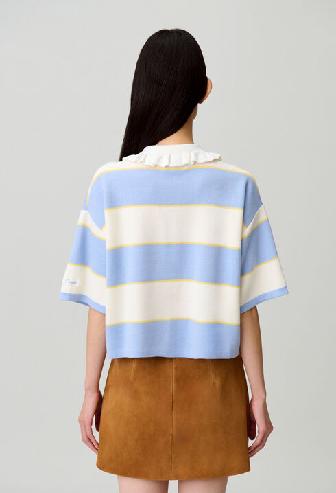 Gestreiftes Strickpolo