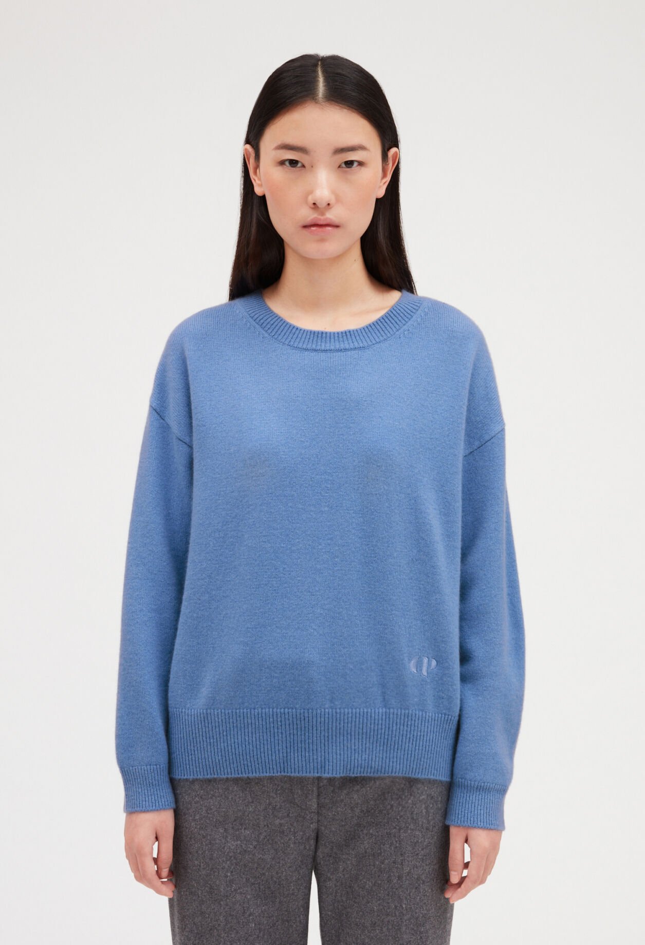 Blauer Pullover 100% Kaschmir