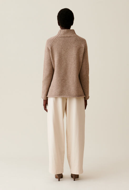 Oversized Pulli mit Kragenmuster