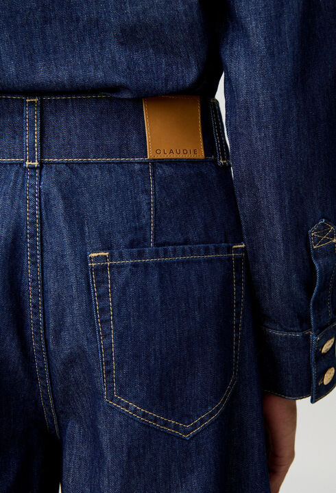 Gerade Jeans aus weichem Denim