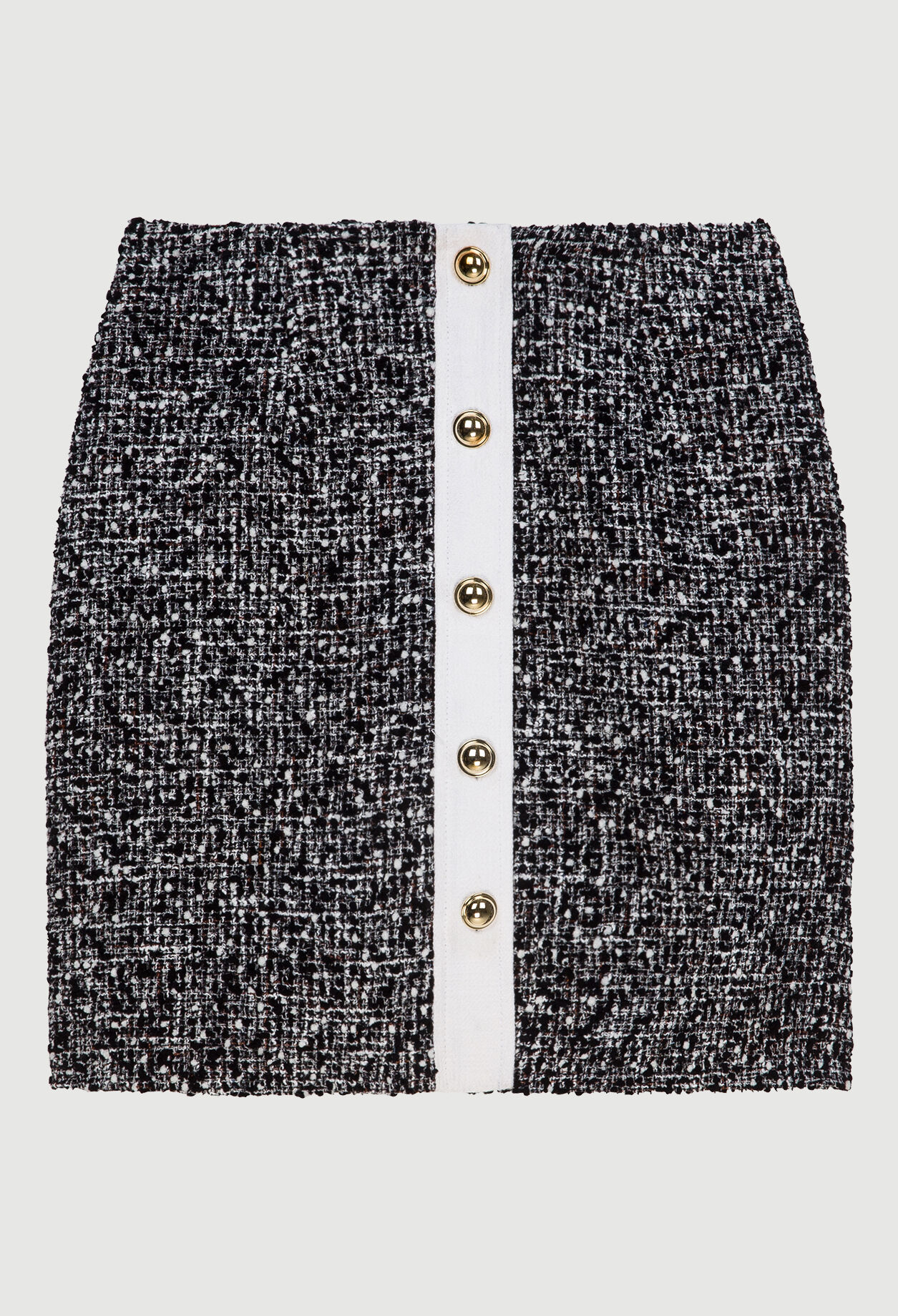 Tweed-Rock mit Knöpfen