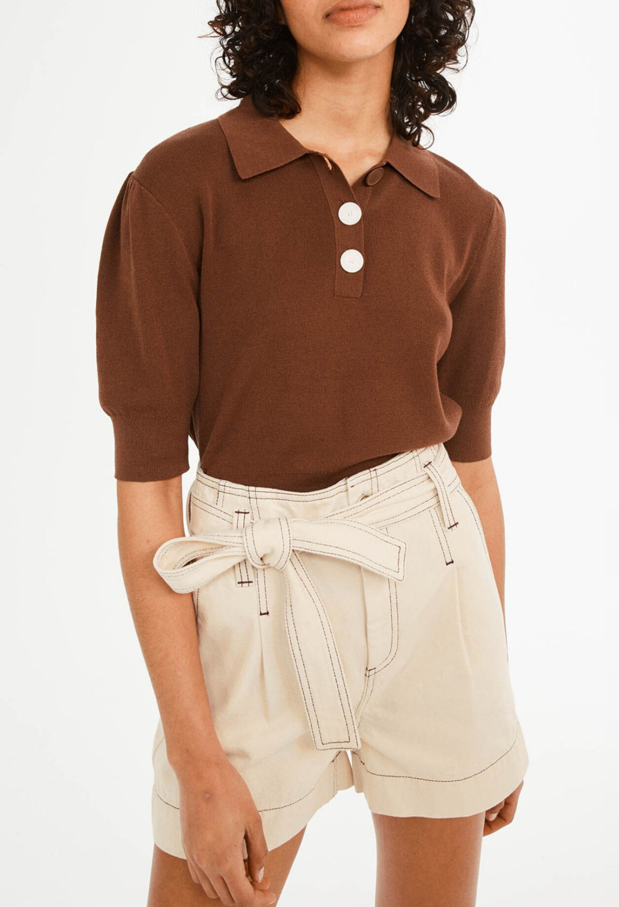 Shorts mit hoher Taille
