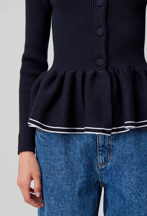 Taillierter Strick-Cardigan