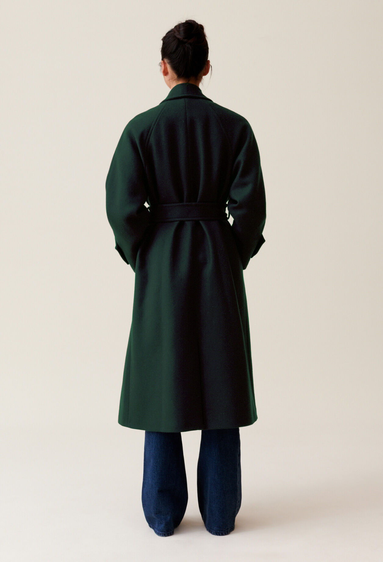 Langer grün Trenchcoat