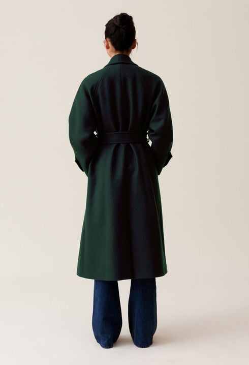 Langer grün Trenchcoat