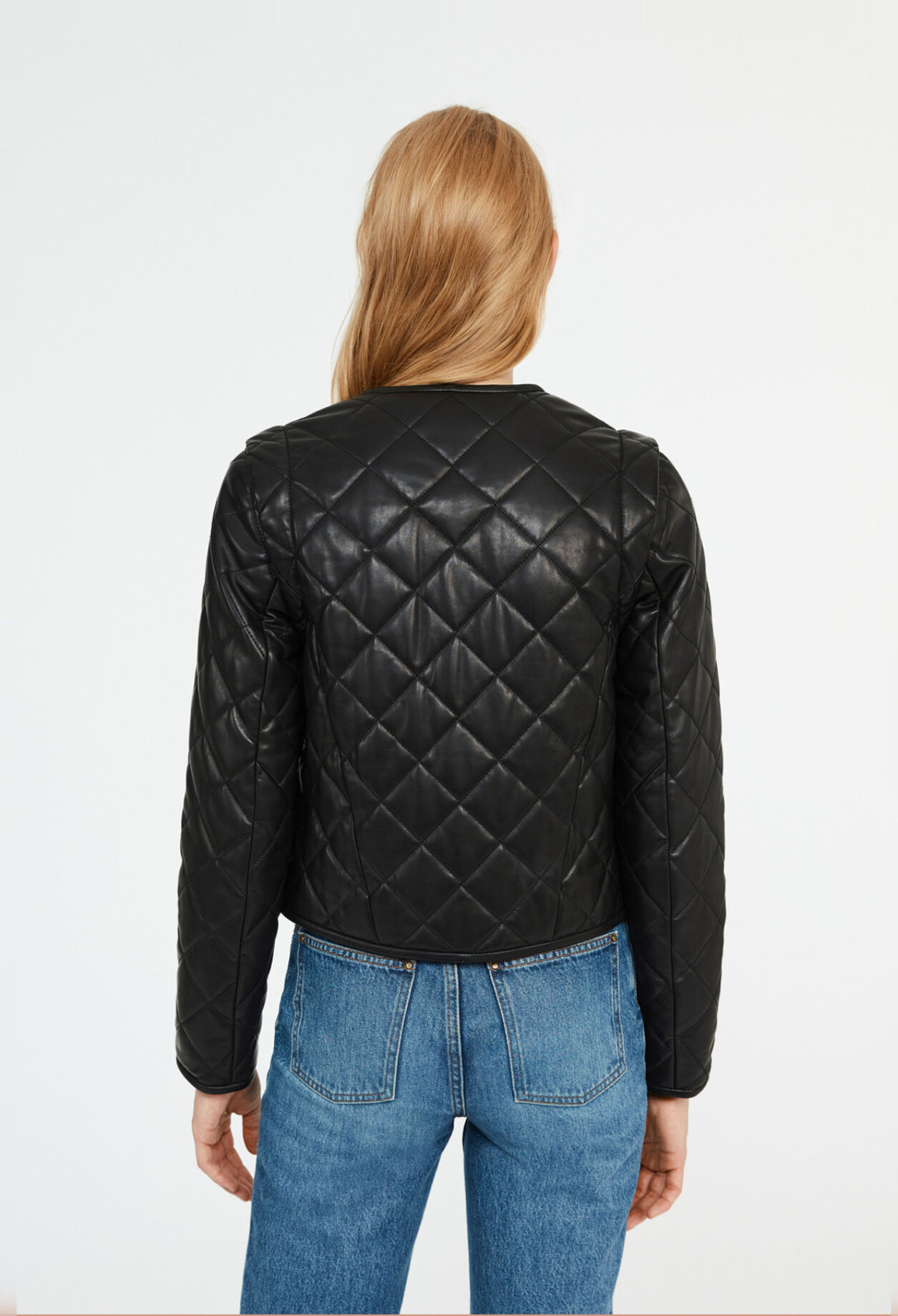 Gesteppte Jacke nachhaltigem Leder