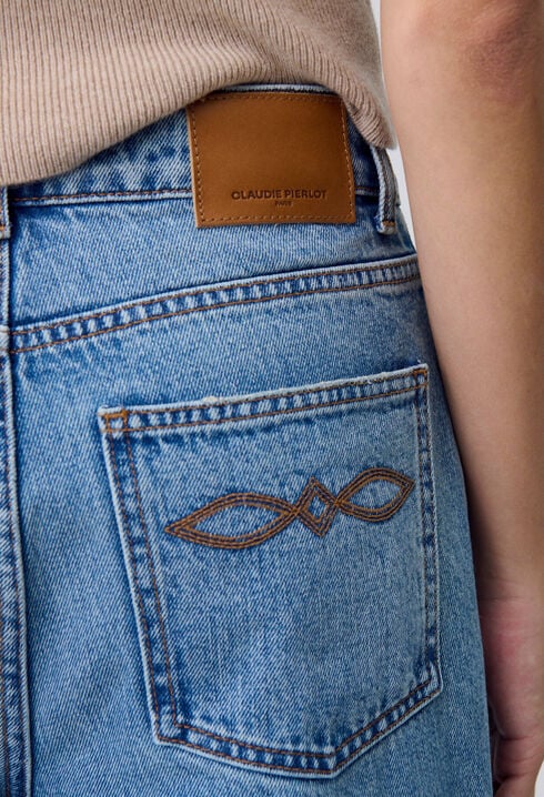 Straight-Leg-Jeans aus Denim