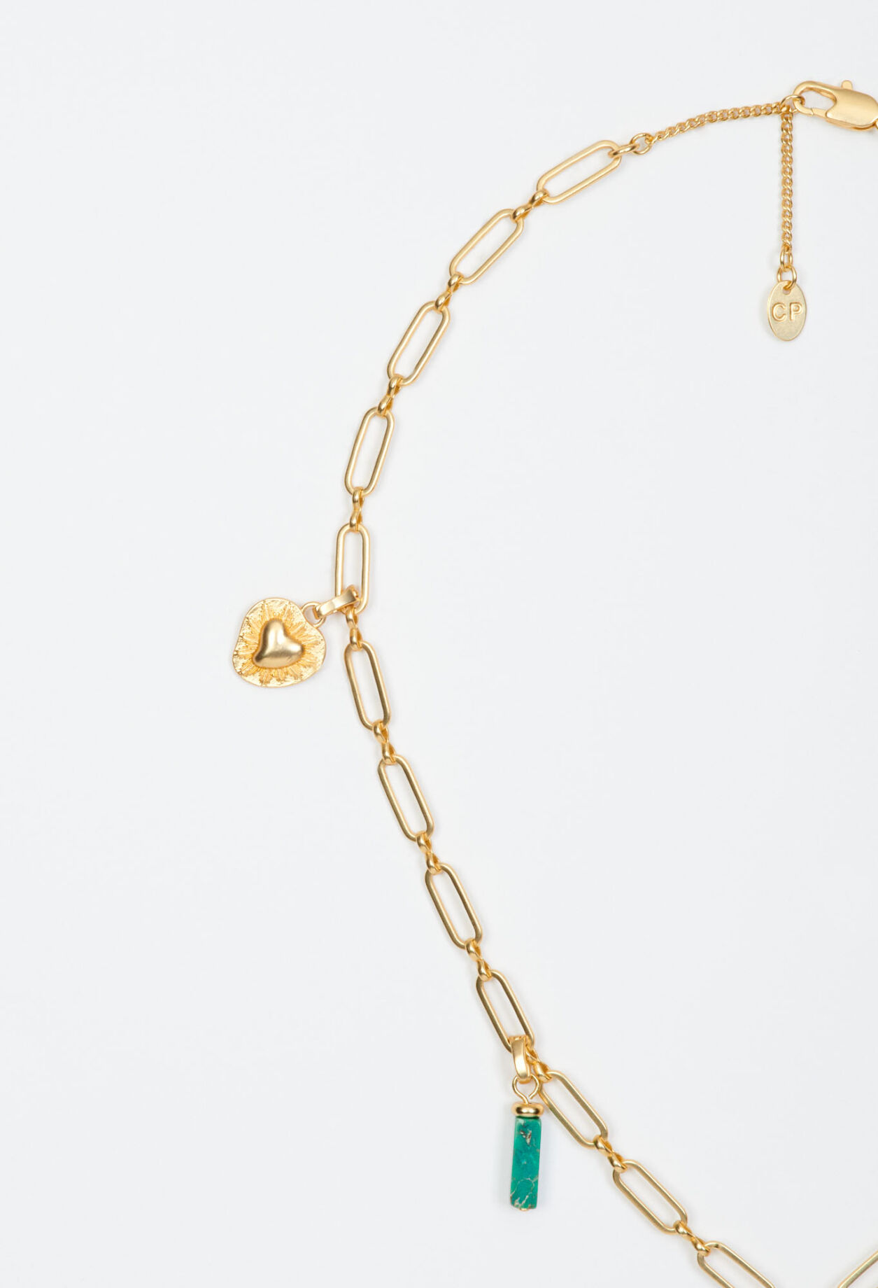 Goldfarbene Gliederhalskette