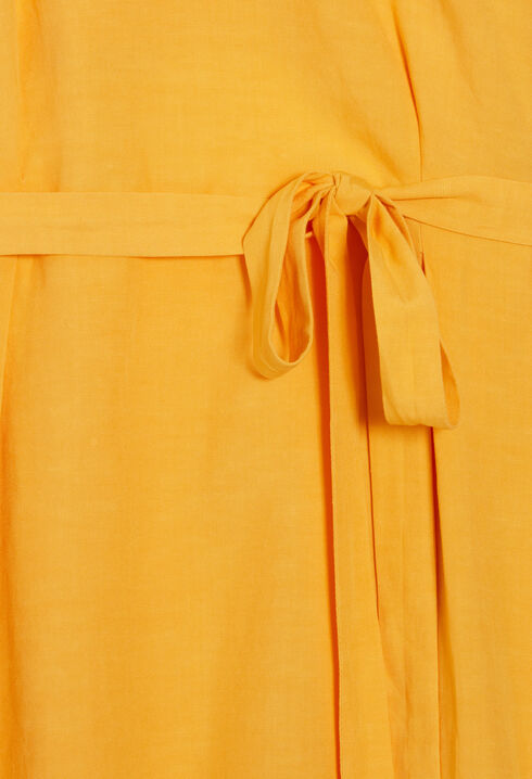Asymmetrisches Midikleid, gelb