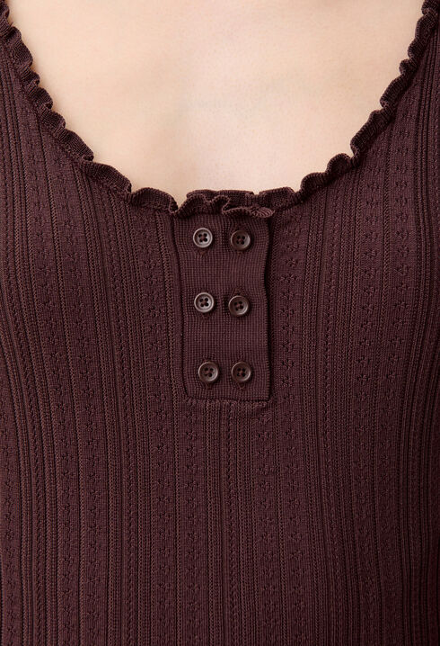 Pointelle-Stricktop mit Volant