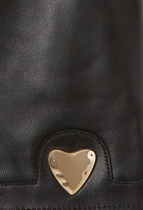 Lederhandschuhe mit goldenem Herz