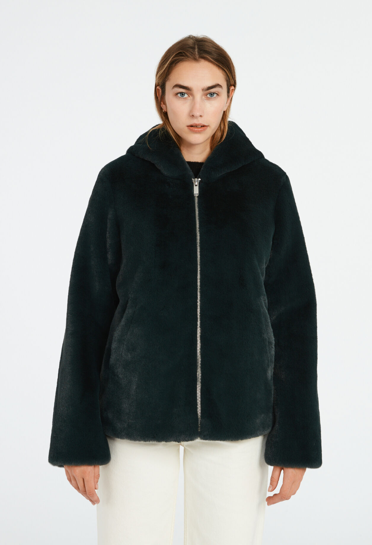 Blouson aus Pelzimitat