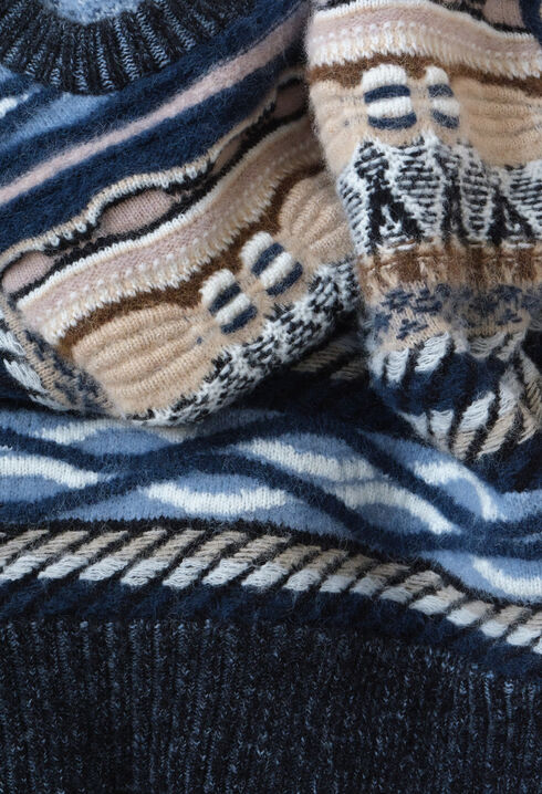 Kurzer Pullover mit Streifenmuster