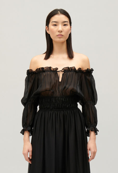 Langes Kleid Schwarz