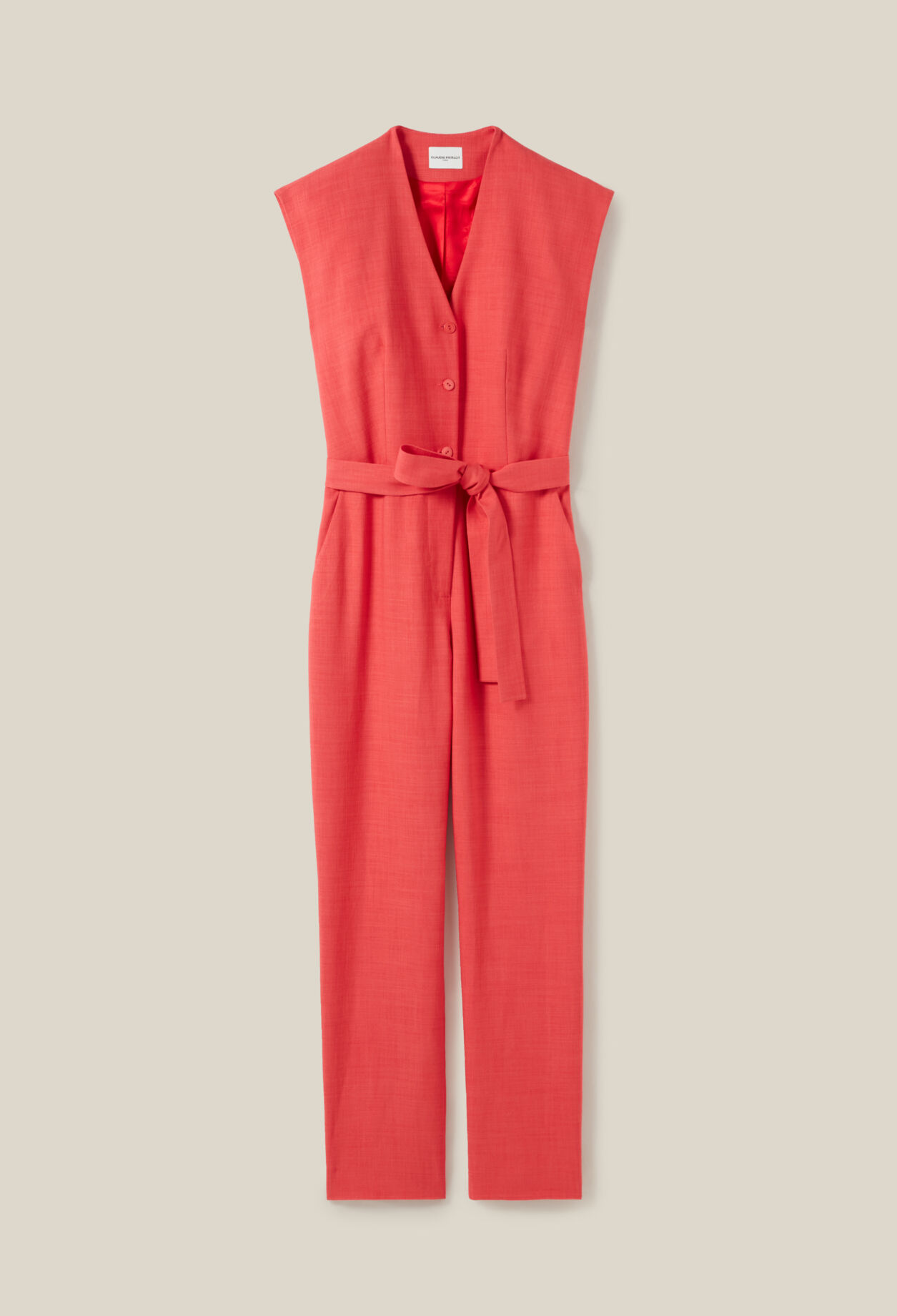 Jumpsuit mit G&uuml;rtel terracotta