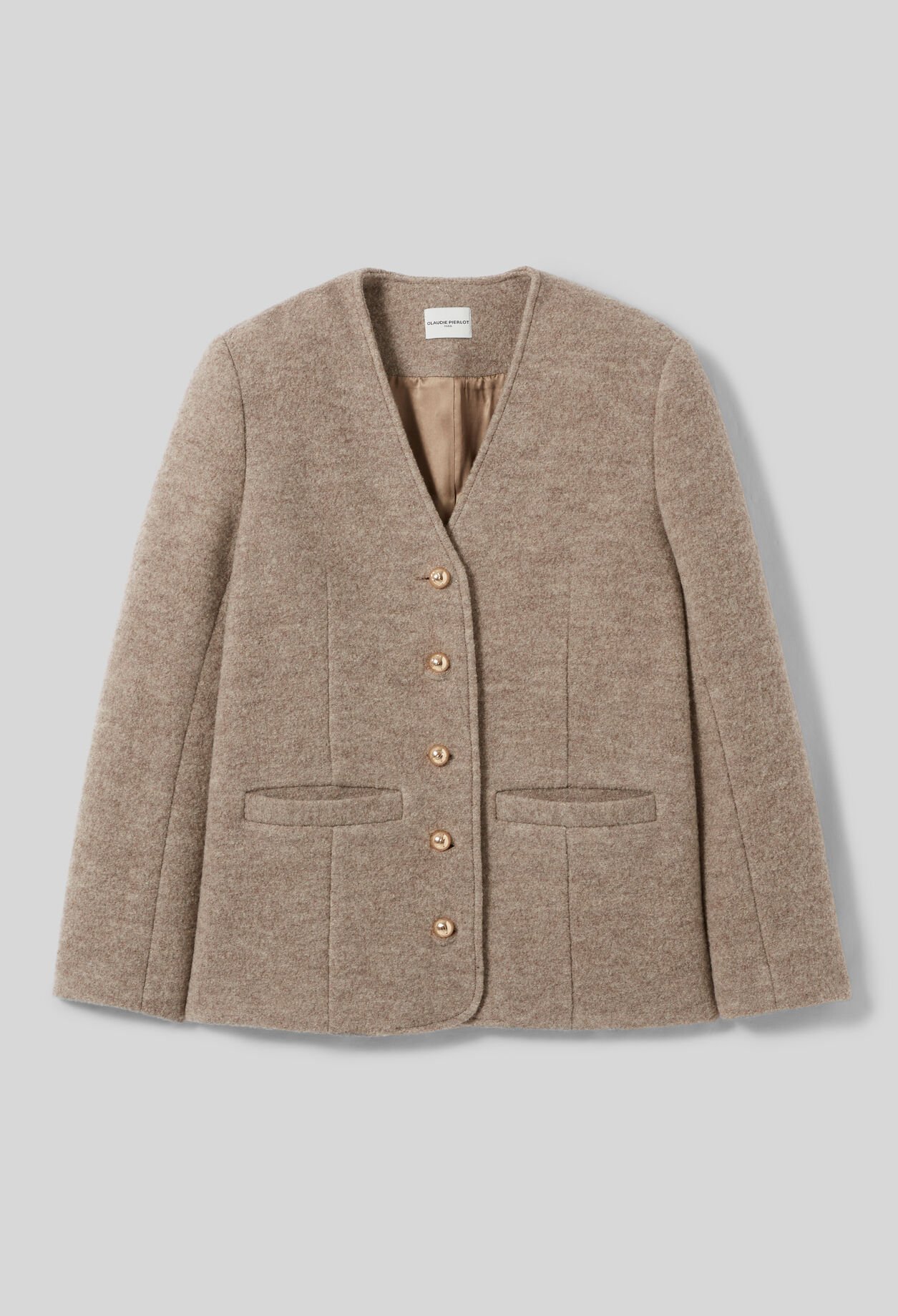Knopfjacke aus Wolle