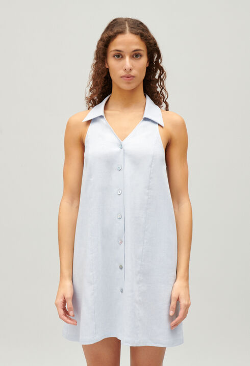 Kurzes, gekn&ouml;pftes Babydoll-Kleid