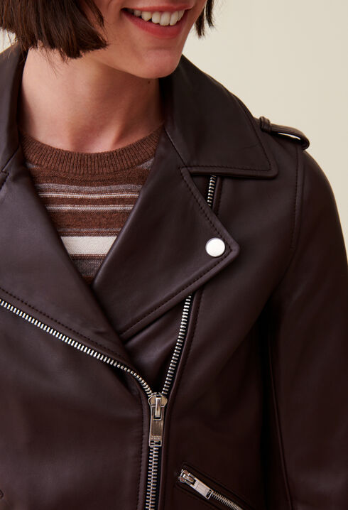 Glattlederjacke