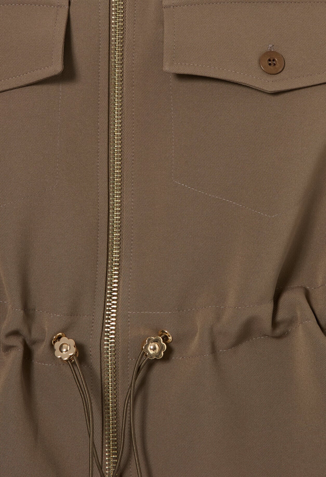 Jacke mit Sch&ouml;&szlig;chen, Goldblumen