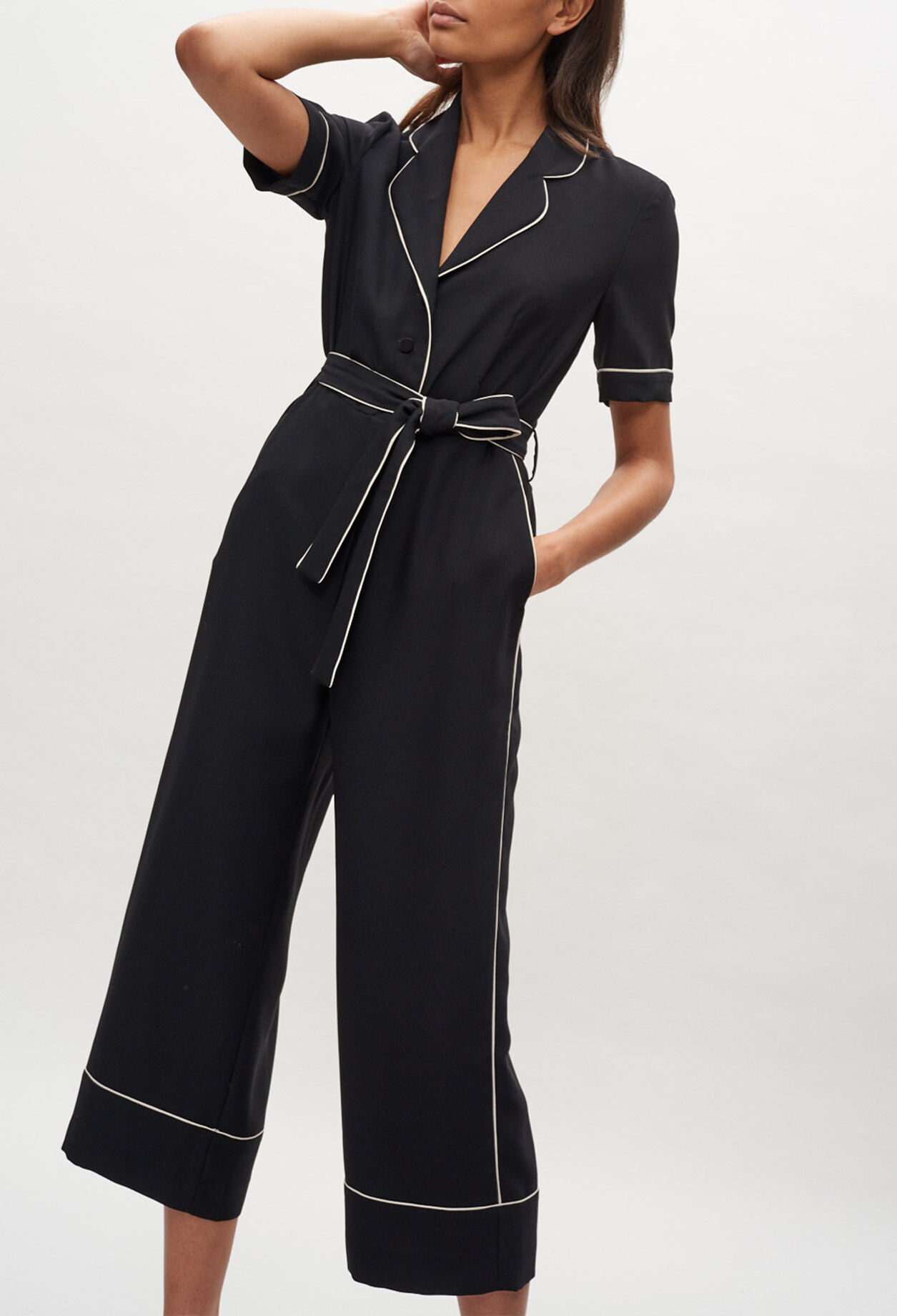 Jumpsuit mit Reverskragen