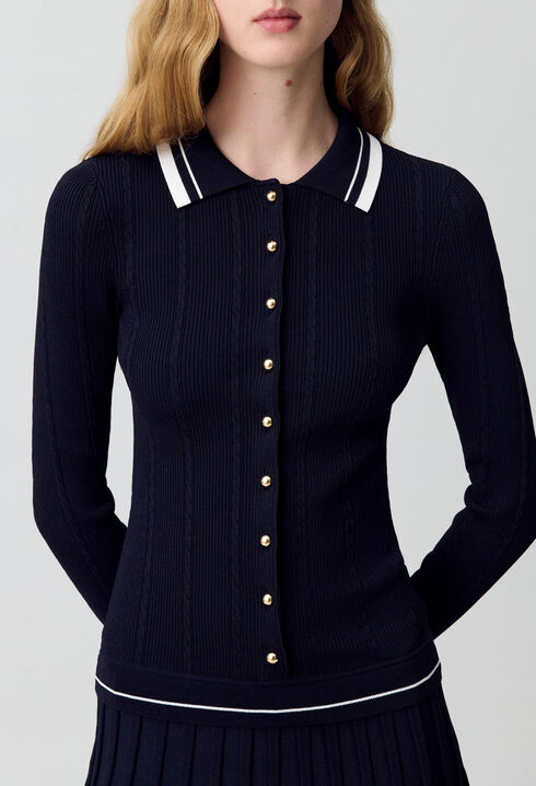 Strickhemdkleid