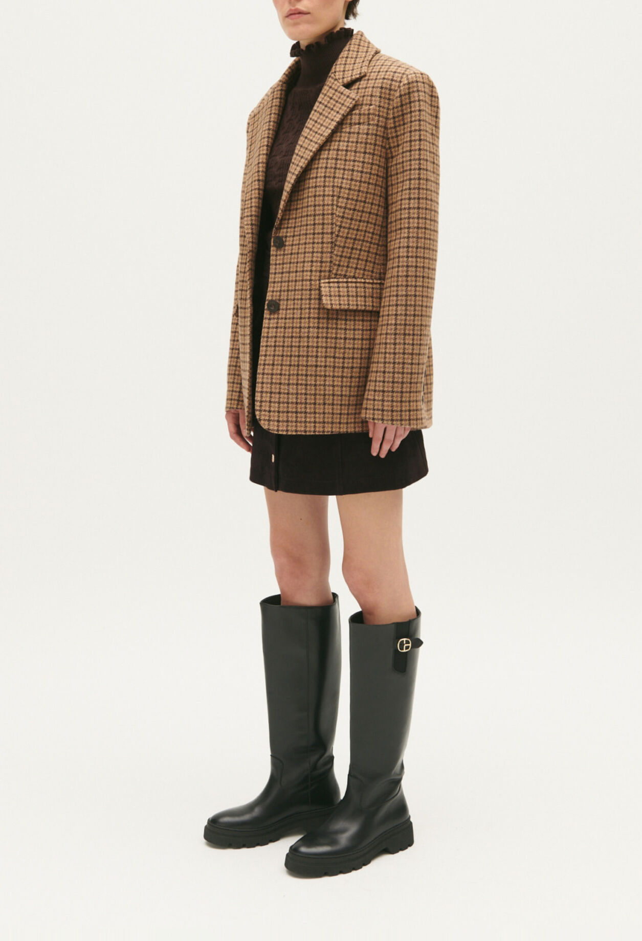 Karierte Samtjacke