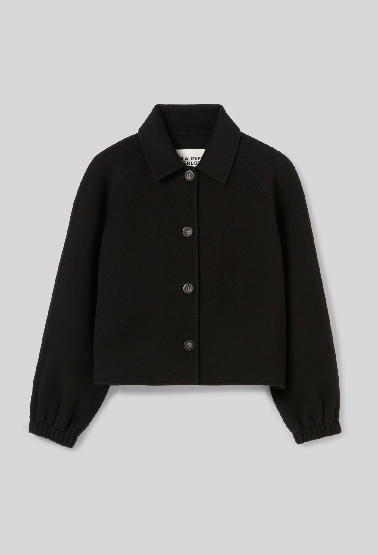 Kurze Jacke mit Hemdkragen